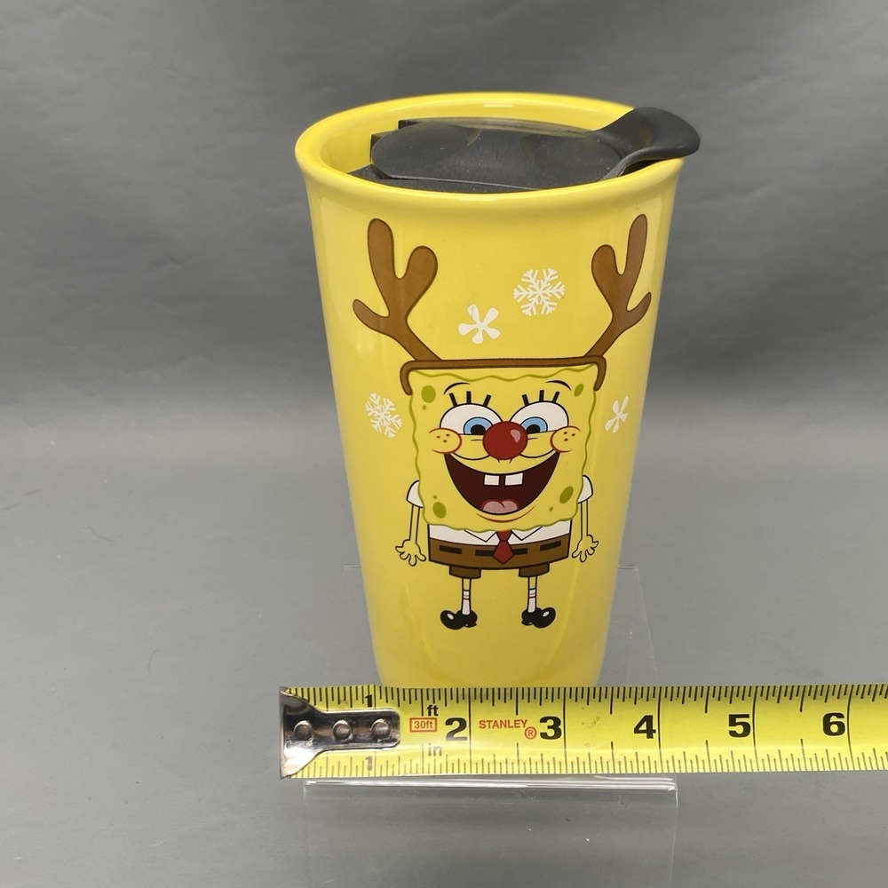 Spongebob Squarepants Travel Cup Stephen Hillenburg 16oz Holiday Christmas Mug - Picture 9 of 10